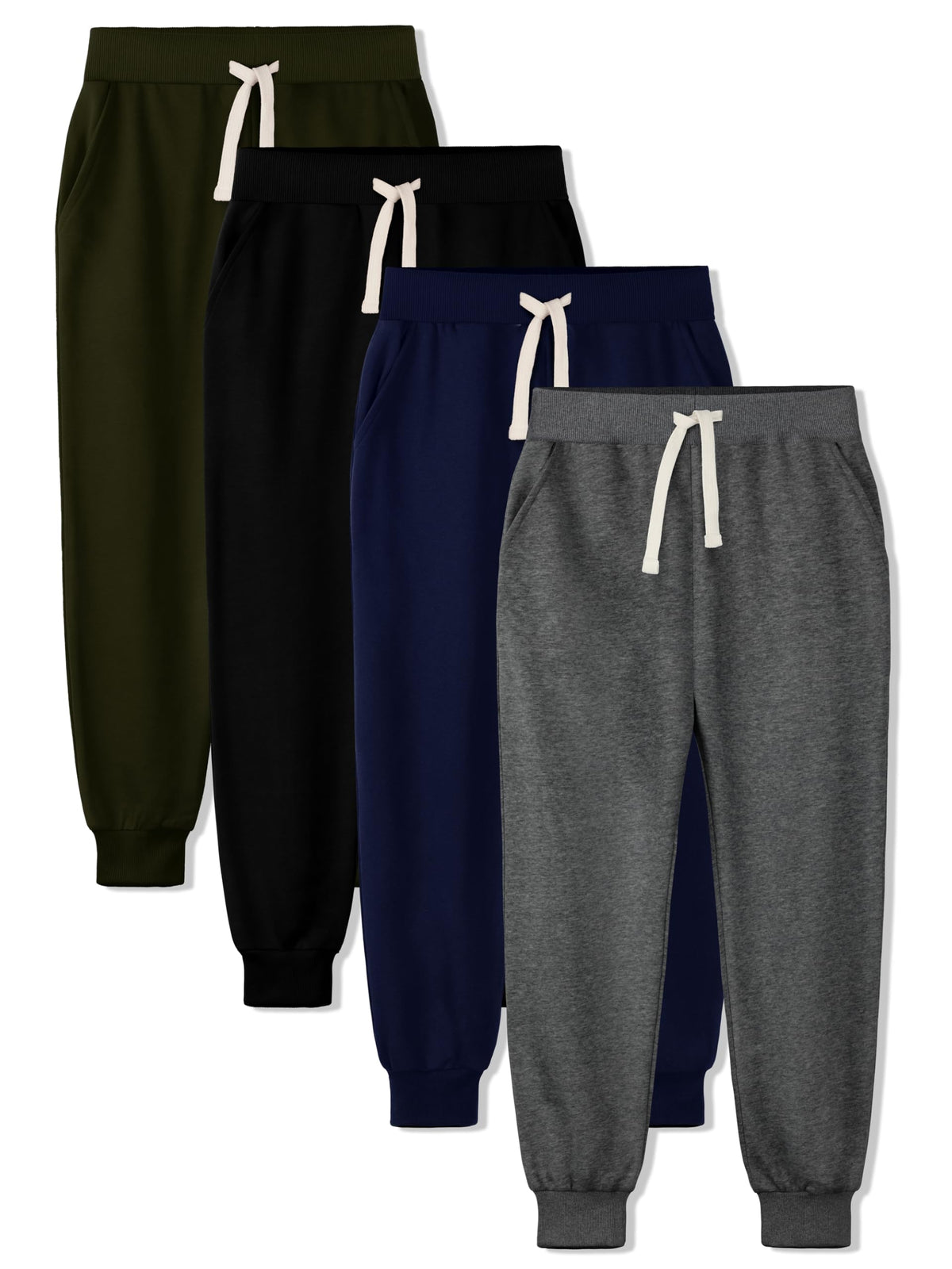 4 Pack Boys Sweatpants Boys Joggers Cotton Kids Youth Athletic Pants Pocket