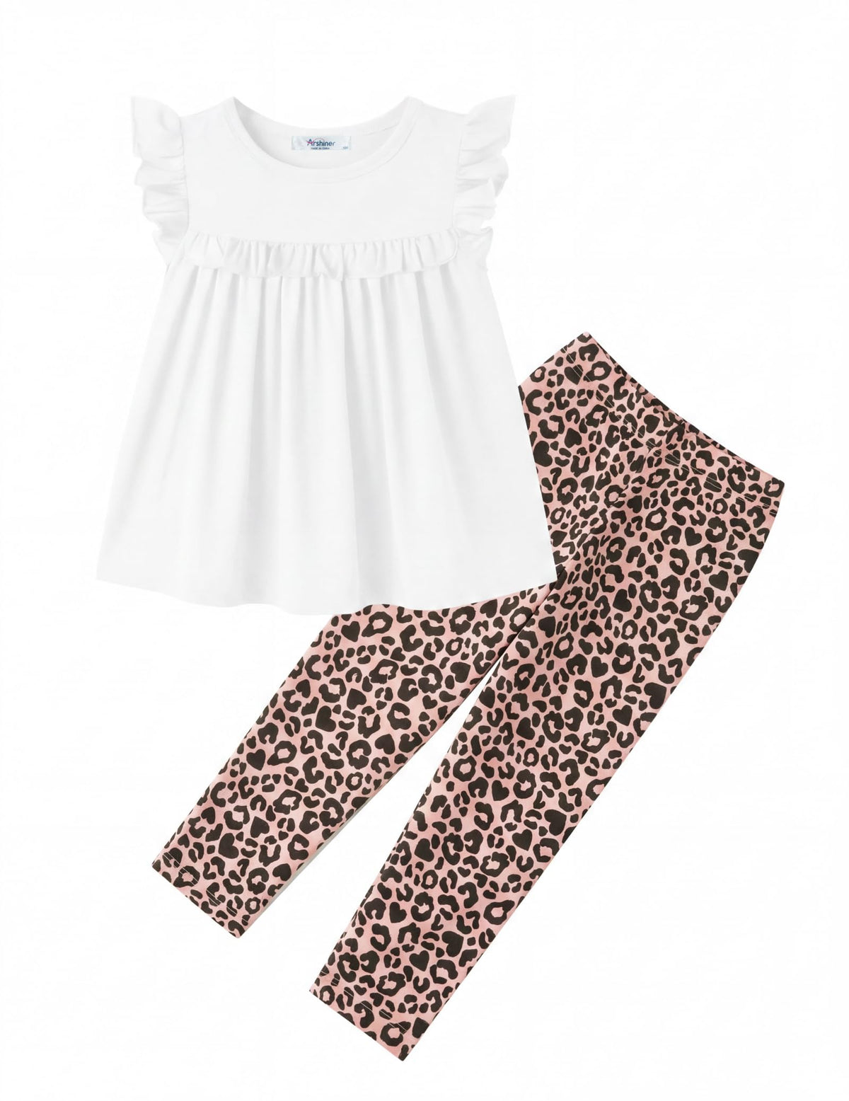 Arshiner Toddler Girls 2 Piece Outfits Peplum Top and Elastic Waist Pants