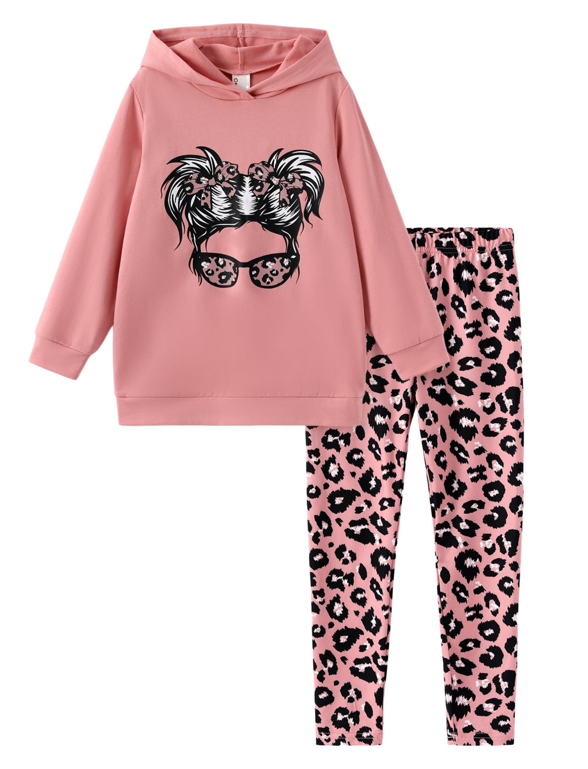 PATPAT Girls Hooded Sweatshirt Leggings Set 2 Piece Fall Outfit 4-12Y