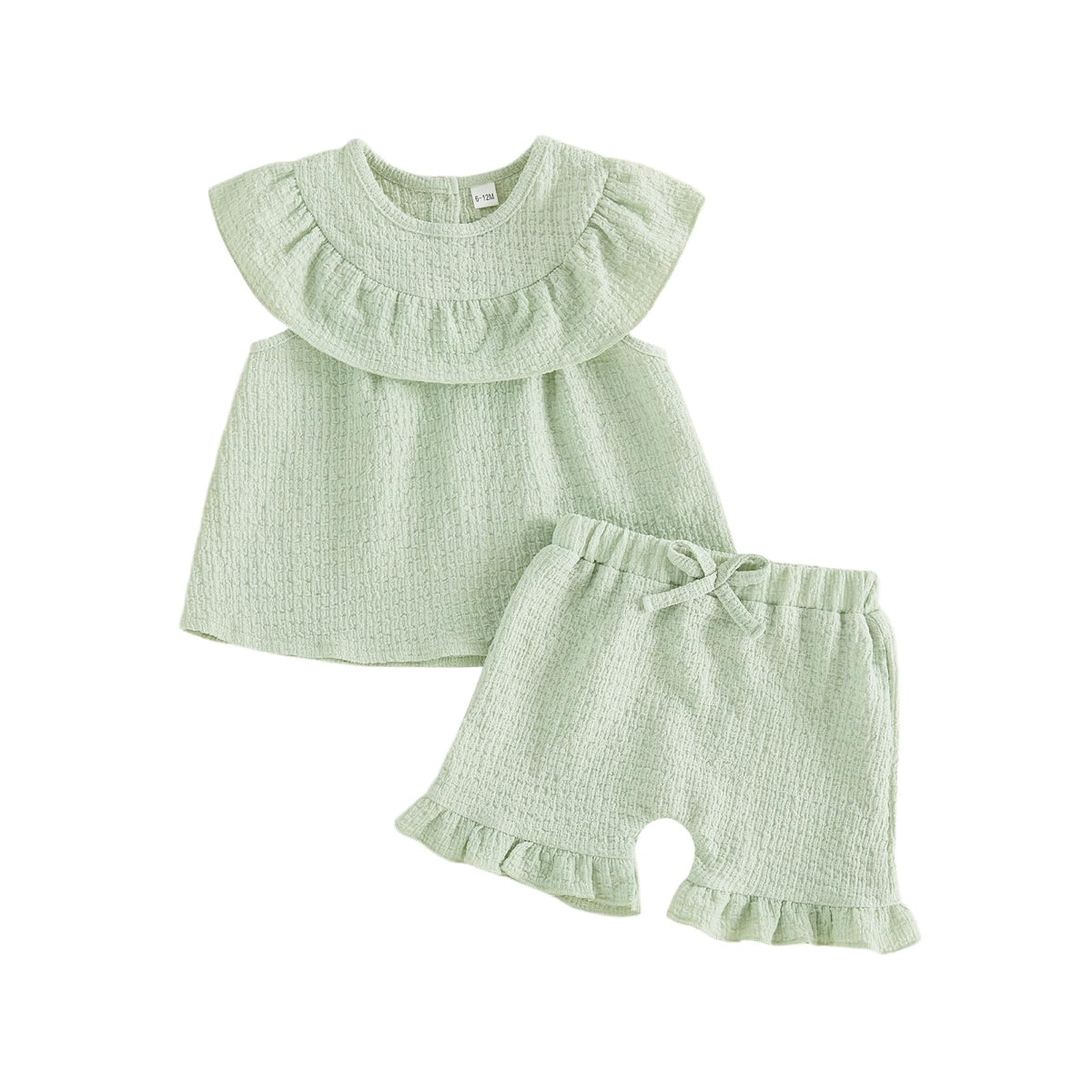 BemeyourBBs Summer Toddler Girl Clothes Baby Girl Ruffle Shirt Shorts Set