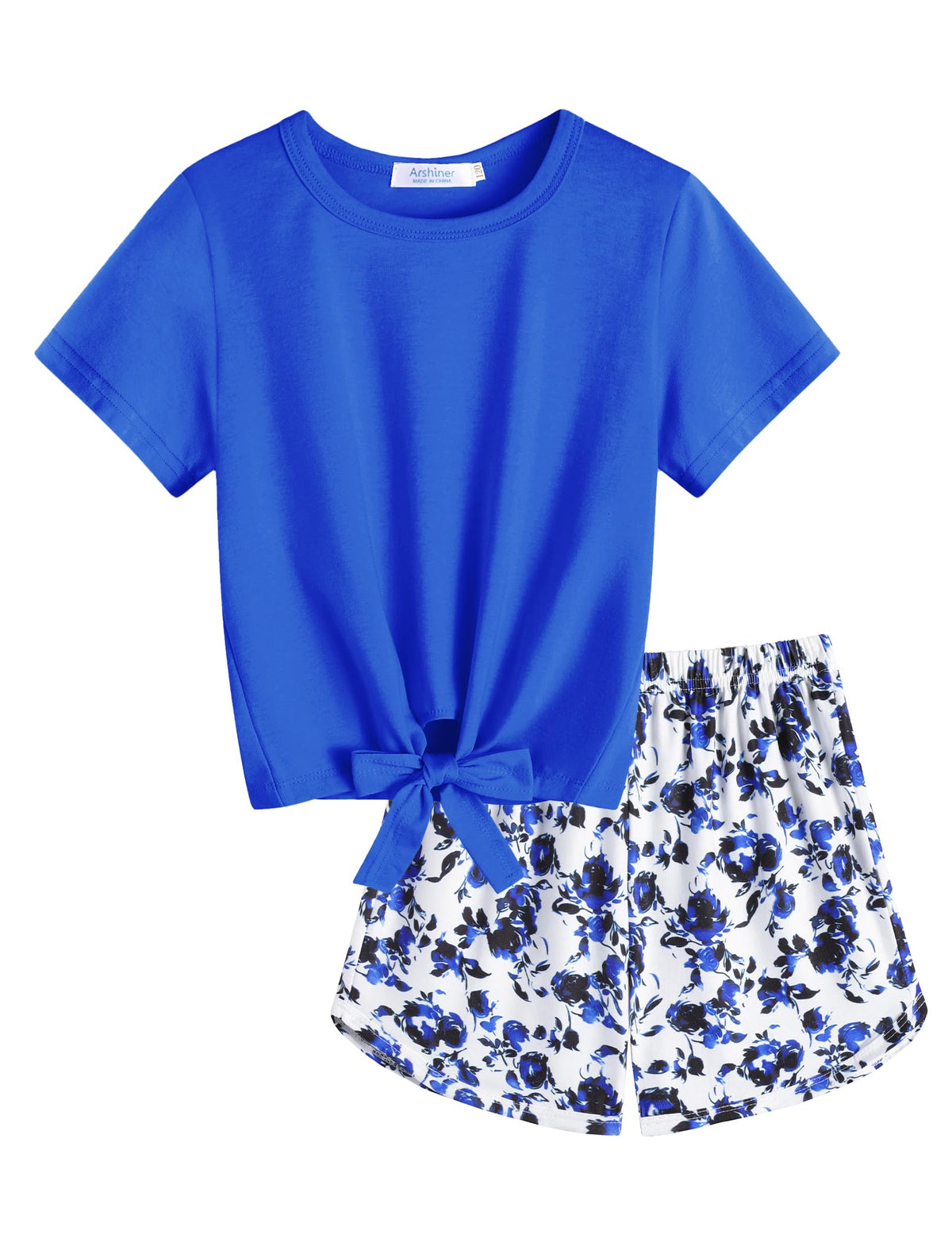 Arshiner Girls 2 Piece Outfits Summer Short Sets Short Sleeve Top and Short