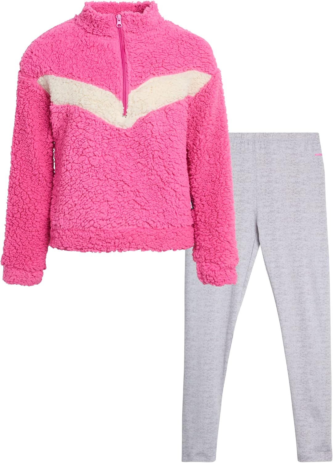 RBX Girls Active Pants Set 2 Piece Sherpa Sweatshirt & Leggings (7-12)
