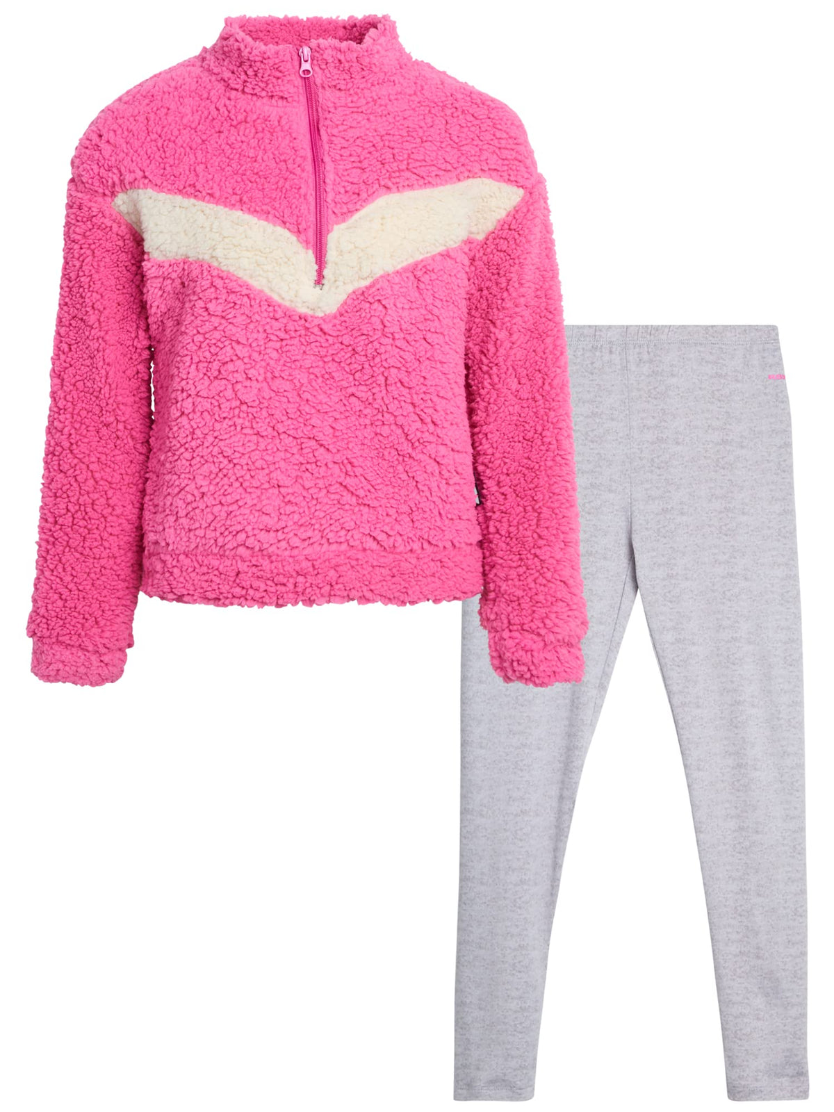 RBX Girls Active Pants Set 2 Piece Sherpa Sweatshirt & Leggings (7-12)