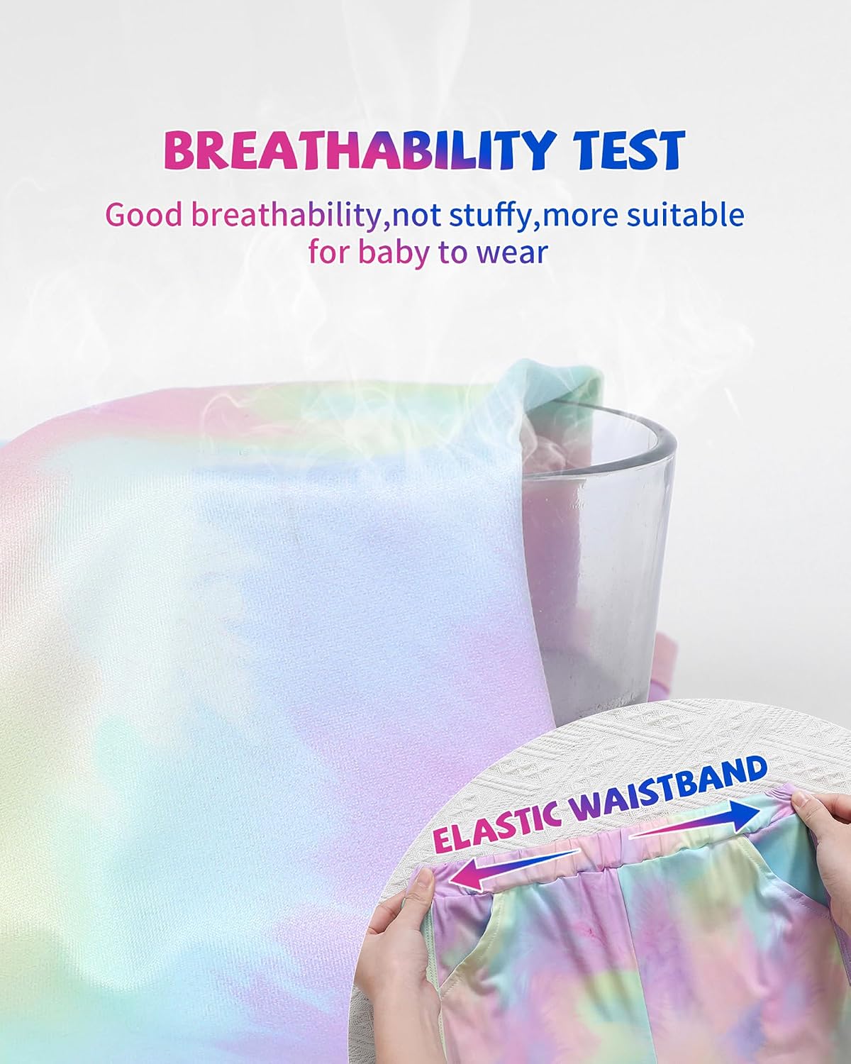 DISAUR Girls Summer Outfits 2 Piece Matching Sets Tie Dye T Shirt and Shorts Set with Pockets for Girls 4-10 Years