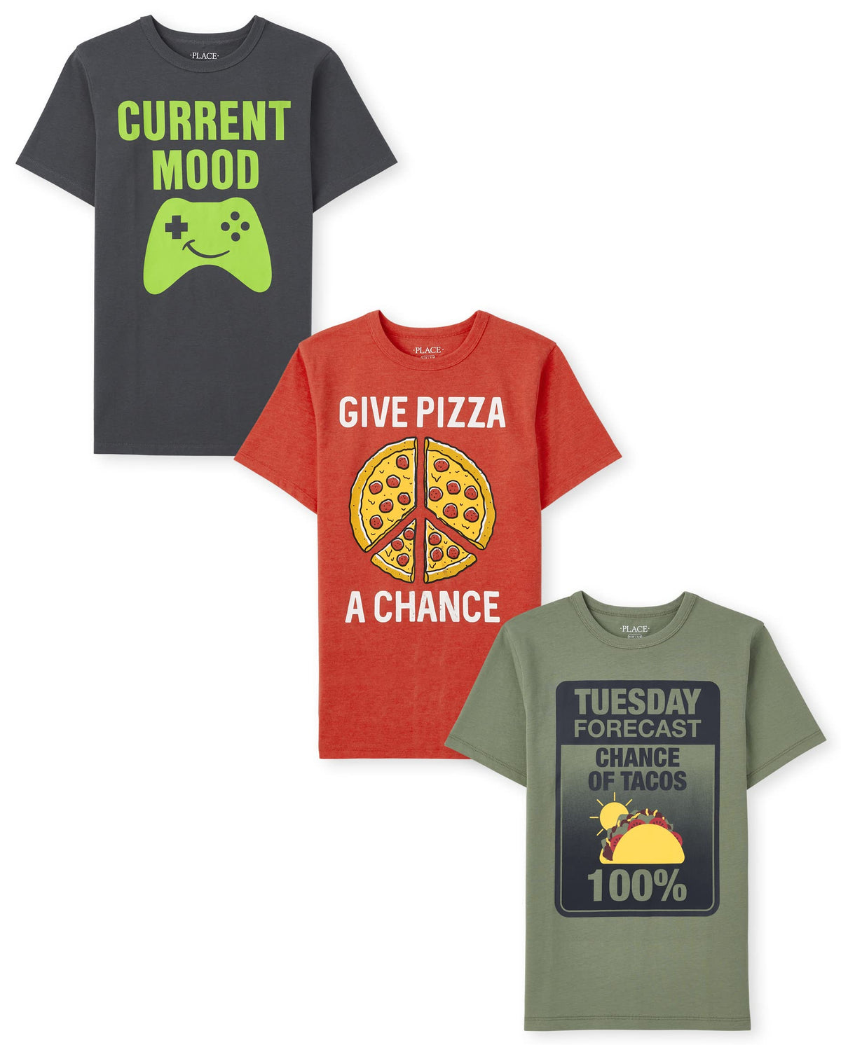 The Children's Place Boys The Children's Place Boys Short Sleeve Graphic T- Shirt 3-Pack