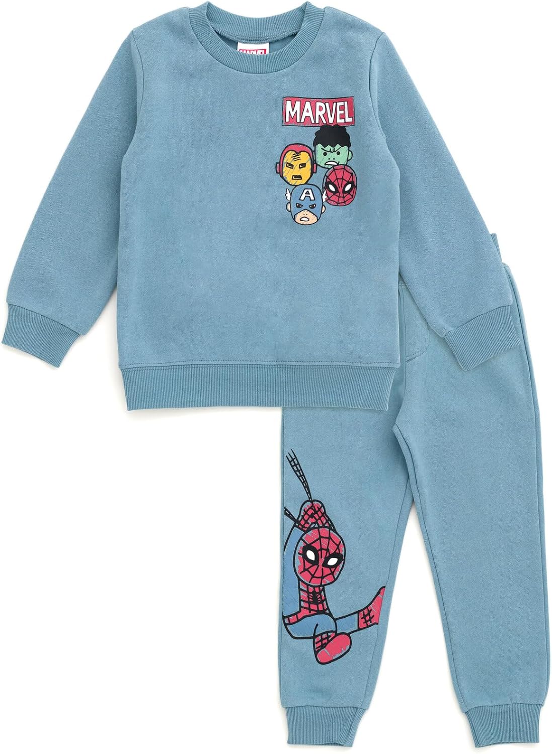 Marvel Comics Boys' Fleece 2-Piece Sweatshirt and Pants Set