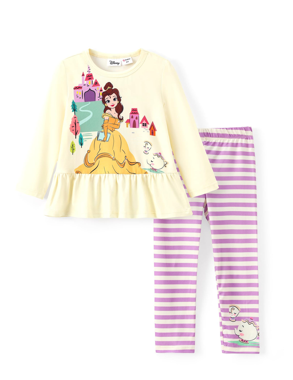 Disney Toddler Girls Clothes Long Sleeve Shirt Leggings 2pcs Outfits Set