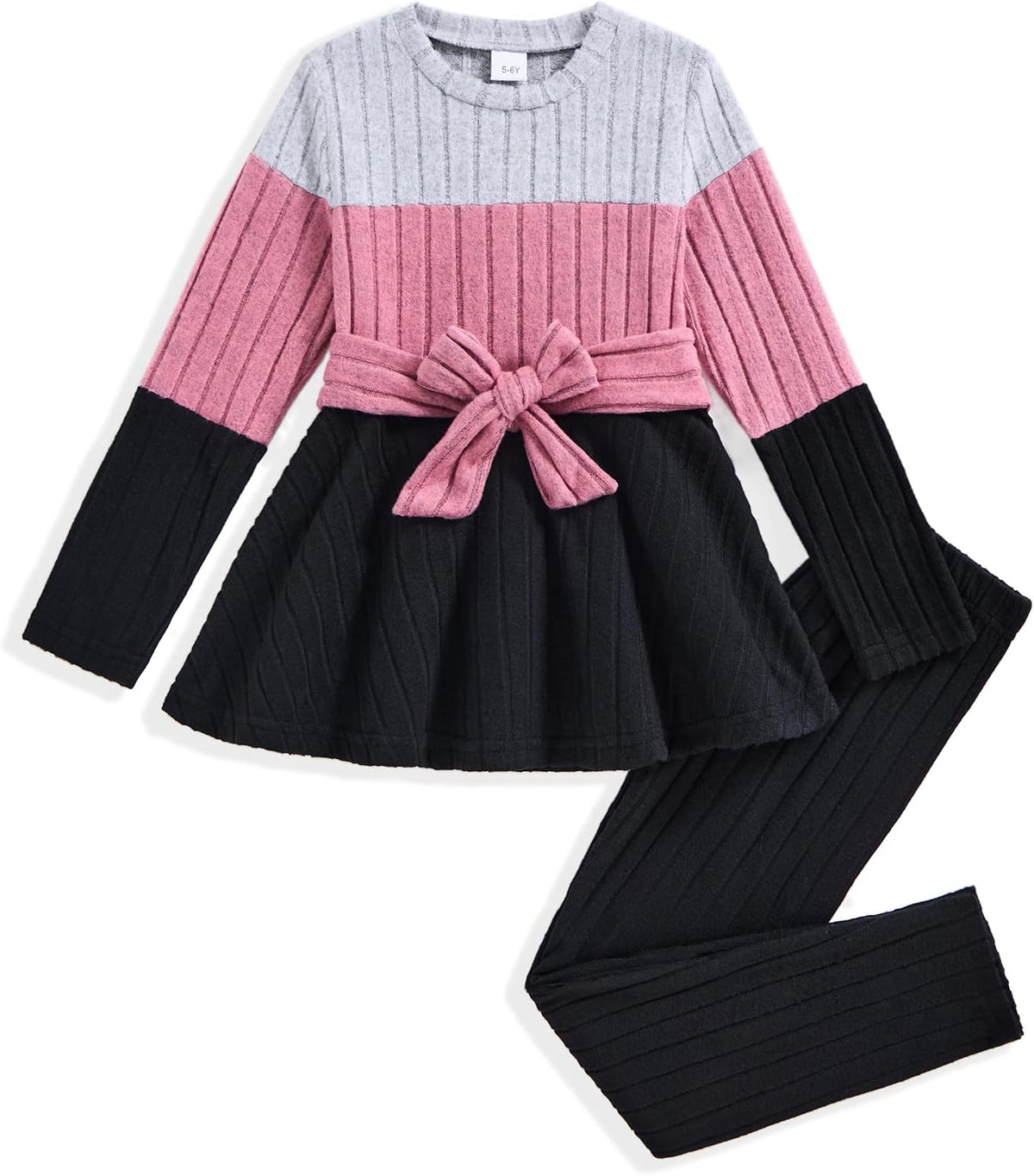 Toddler Girl Clothes Color Block Fall 2 Piece Outfit for Girls