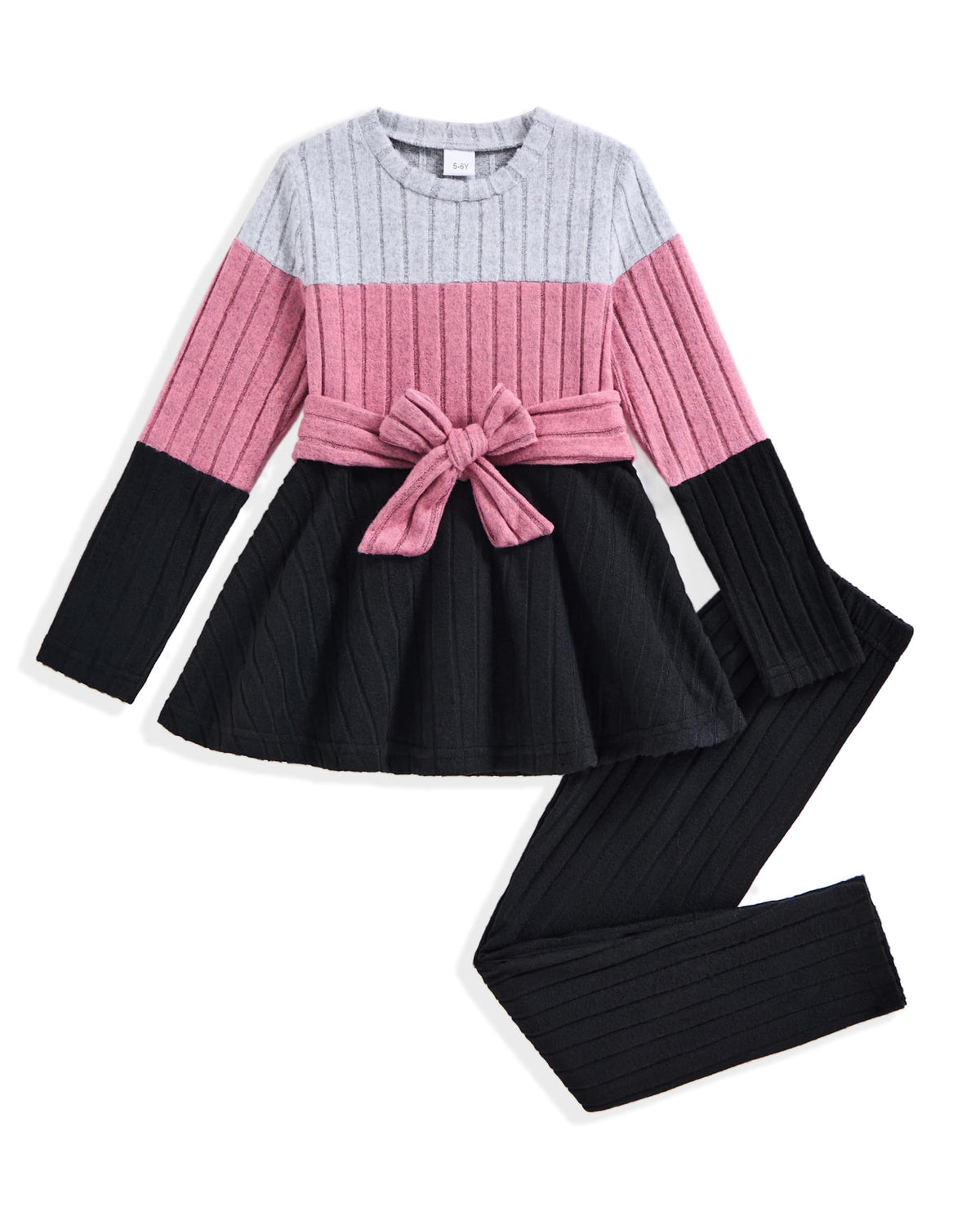 Toddler Girl Clothes Color Block Fall 2 Piece Outfit for Girls