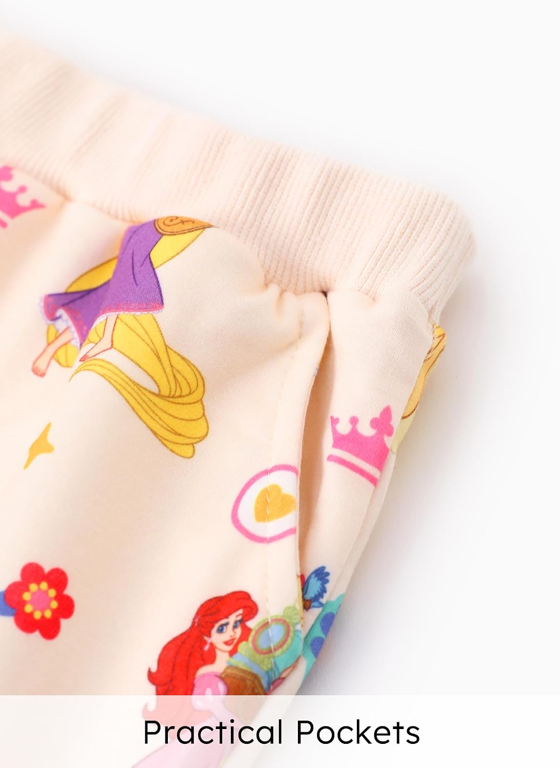 Disney Outfits for Girls Long Sleeve Shirt Pocket Pant Toddler Sweatsuit