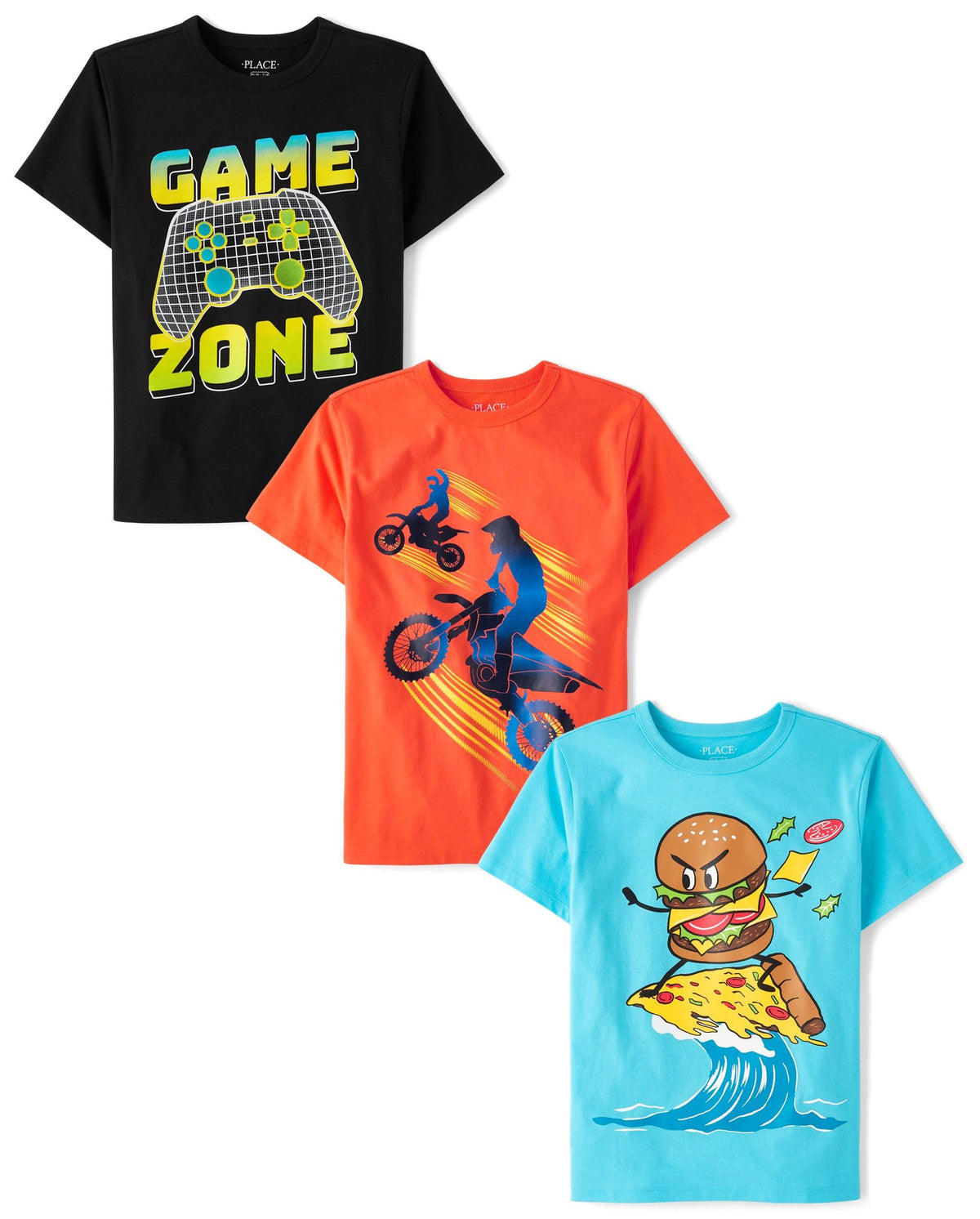 The Children's Place Boys The Children's Place Boys Short Sleeve Graphic T- Shirt 3-Pack
