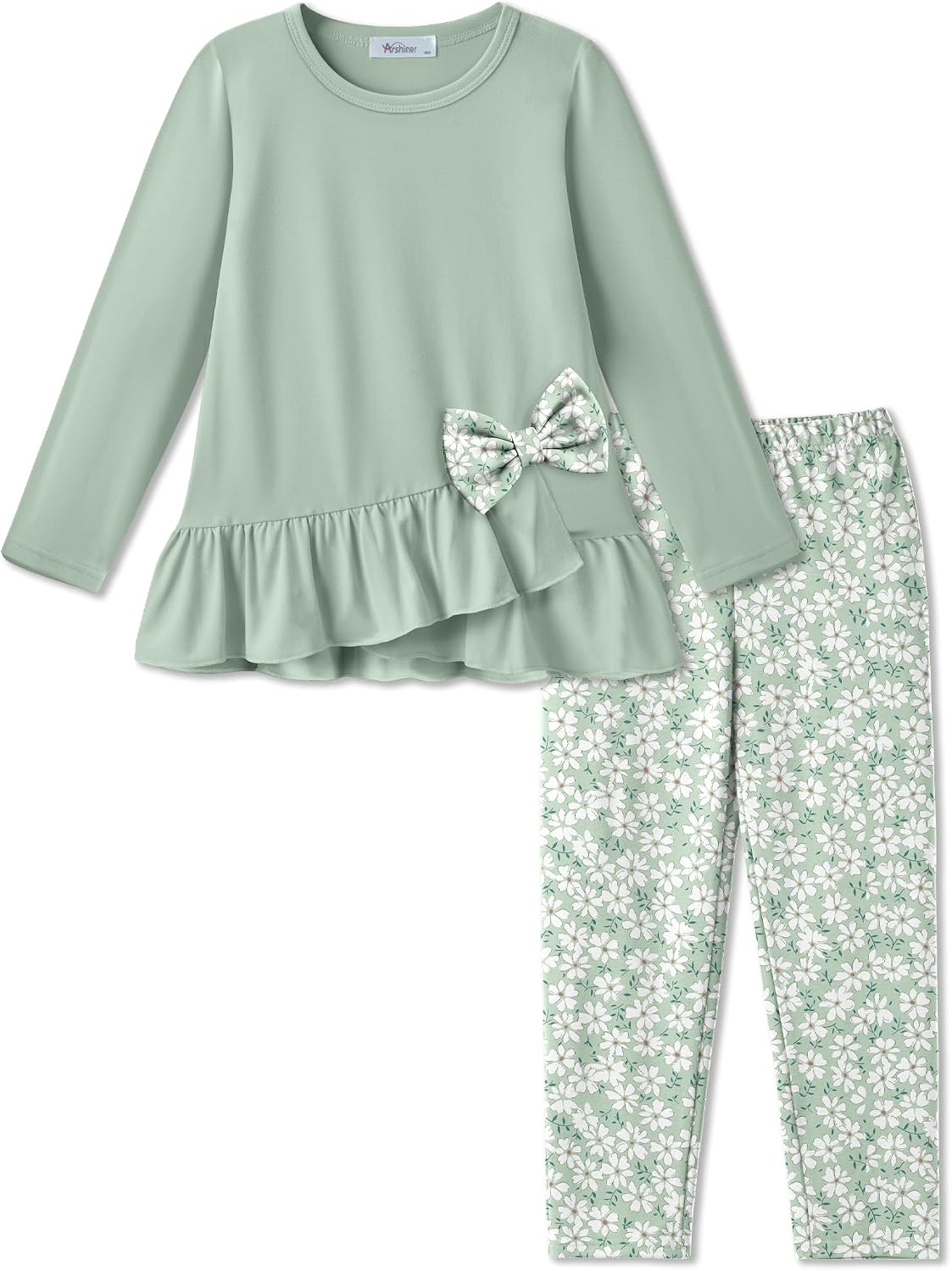 Arshiner Toddler Girl Clothes Fall Outfit Long Sleeve Tops Leggings Set
