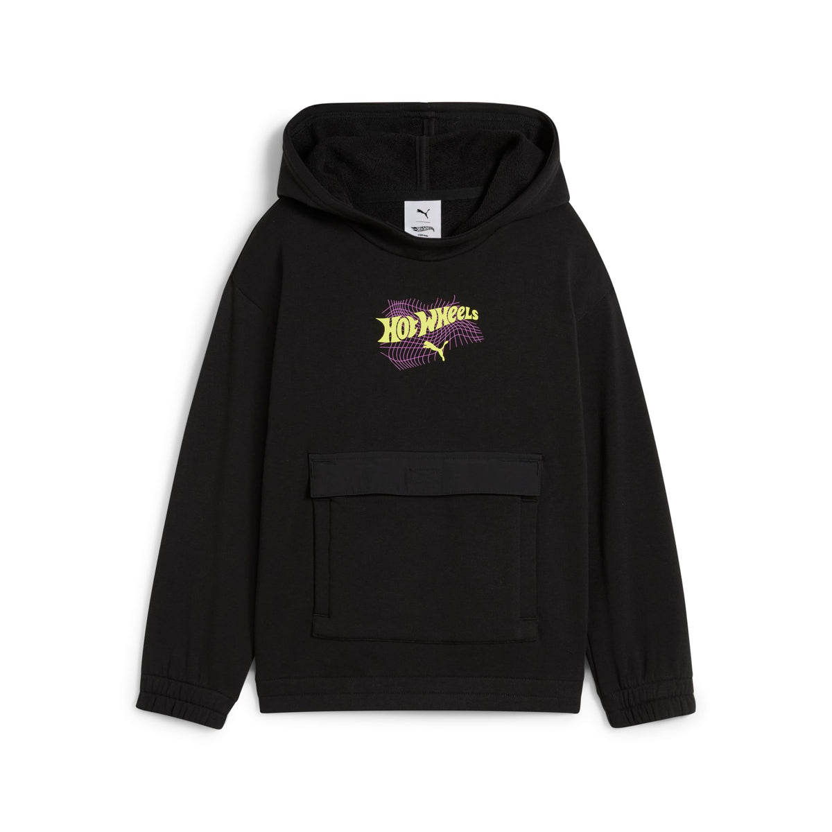 PUMA Boys' Logo Pullover Hoodie, Fleece Sweatshirt, Large Front Pocket