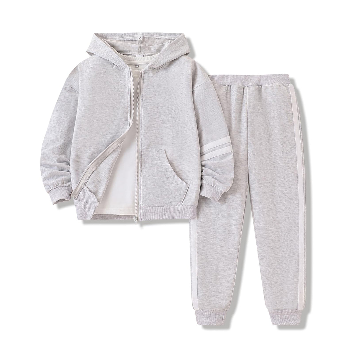 Boys Clothes 2 Piece Sweatsuit Set Zip Up Hoodie Sweatshirt and Pants Kids Boys Fall Winter Outfits Size 6-13 Years