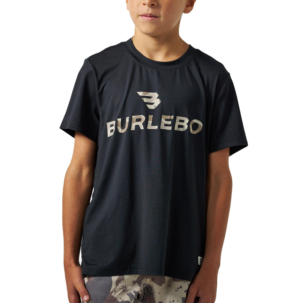 Burlebo Youth Go to Tee Lightweight Performance T Shirt for Kids, Breathable Athletic Short Sleeve Shirt