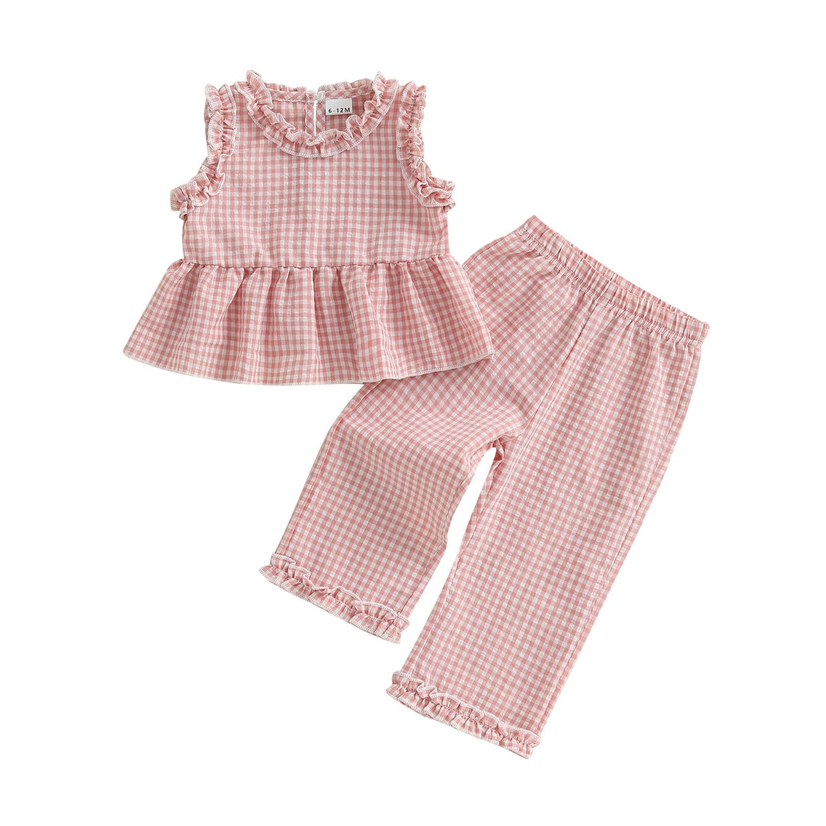Kupretty Toddler Girl Clothes Ruffle Sleeveless Shirt Pants Set