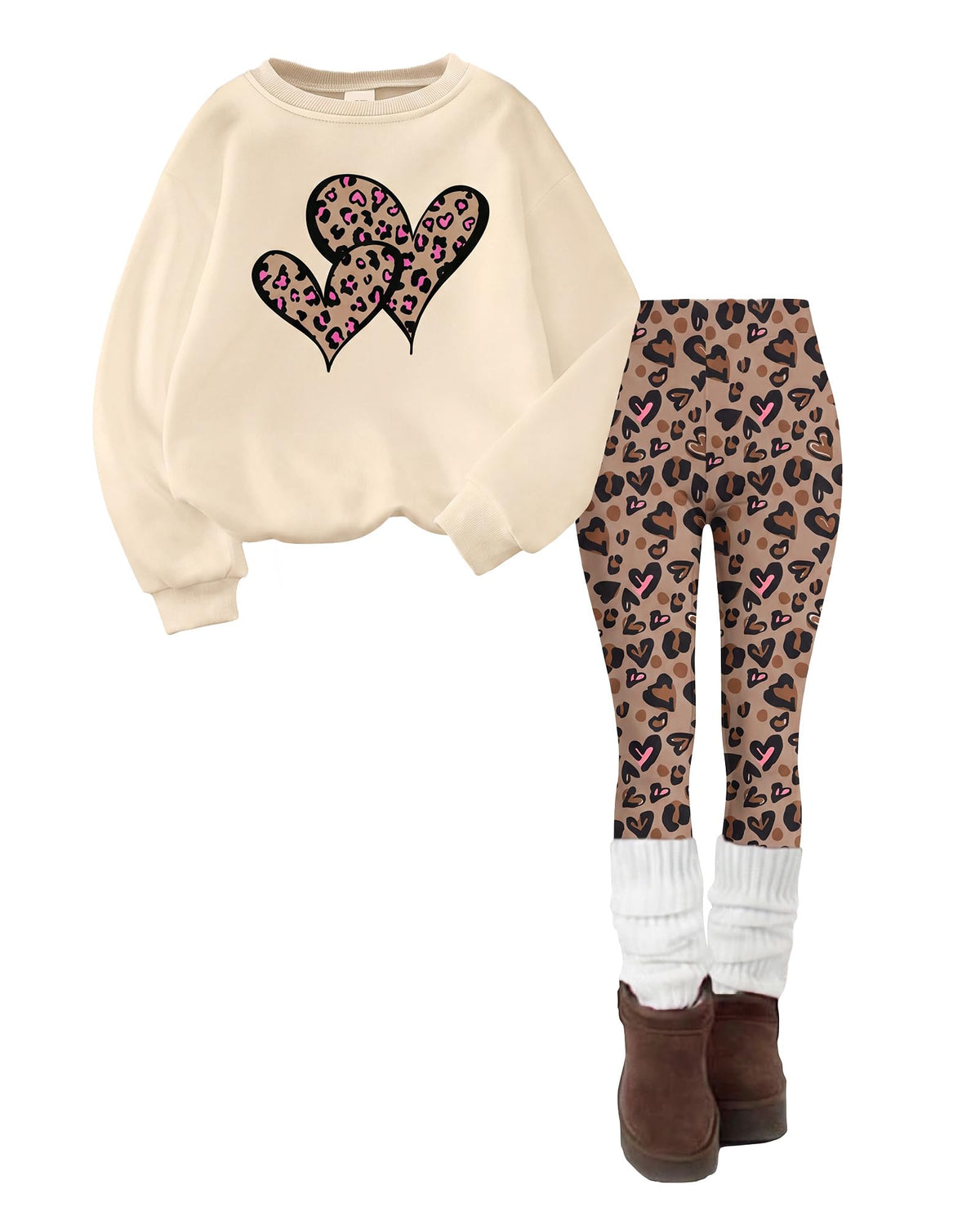 Girls 2 Piece Outfits Sweatshirt + Pants Clothes Set 6-14 Years