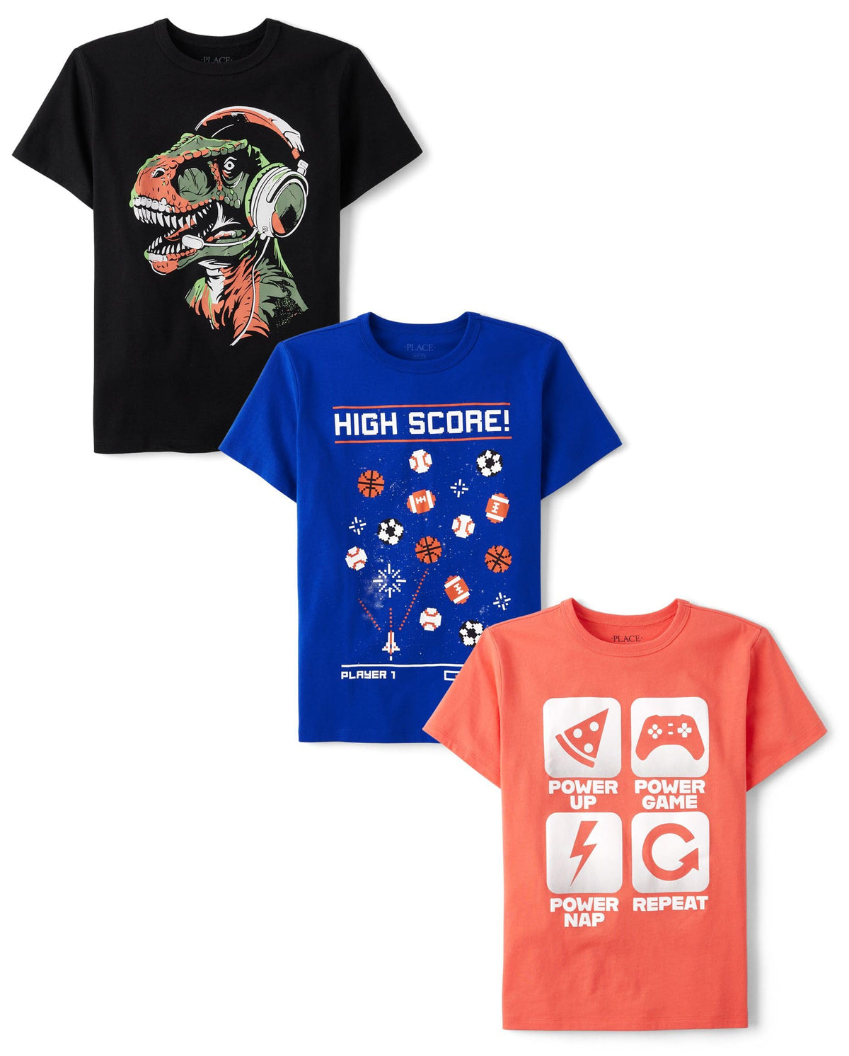 The Children's Place Boys The Children's Place Boys Short Sleeve Graphic T- Shirt 3-Pack