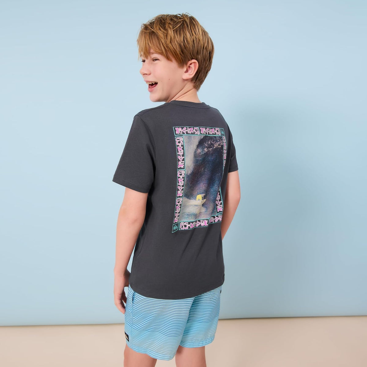Quiksilver Boys' Short Sleeve Regular Fit Logo Graphic T-Shirt