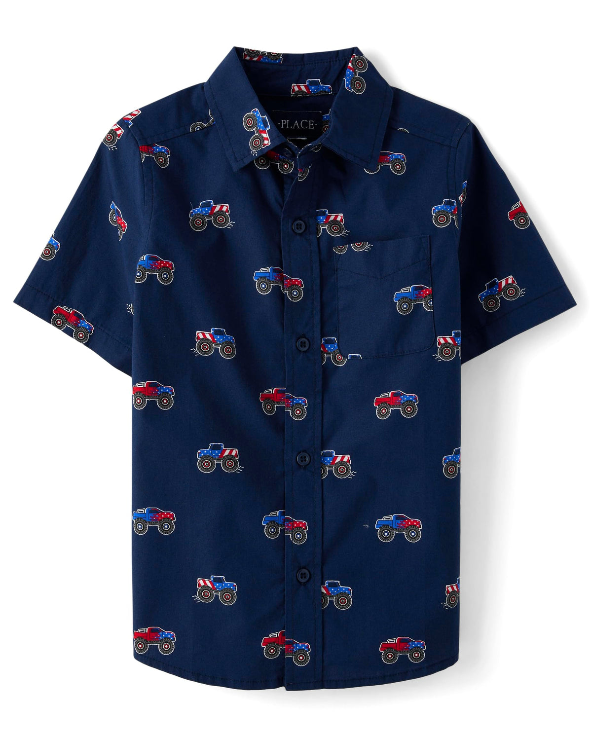 The Children's Place boys Short Sleeve Button Up Shirt