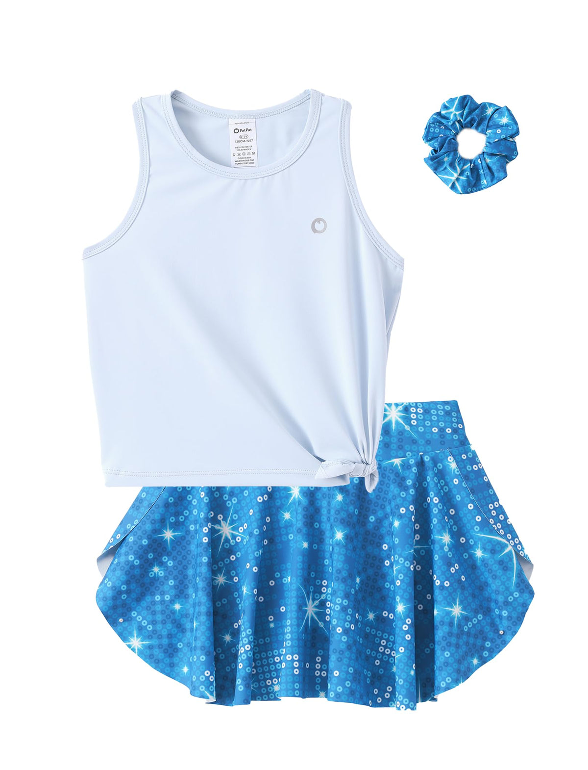 PATPAT Girls Skirt Athletic Sets Summer Outfits with Hair Ties 3-13 Years