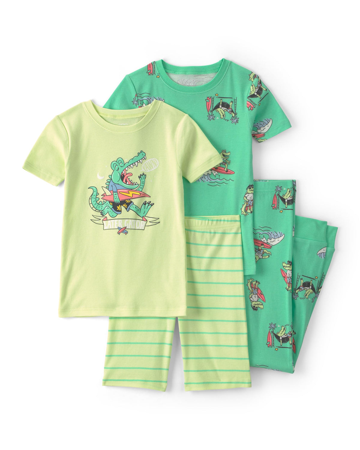 Carter's Boys' 4-piece Tight Fit Cotton Pajama Set