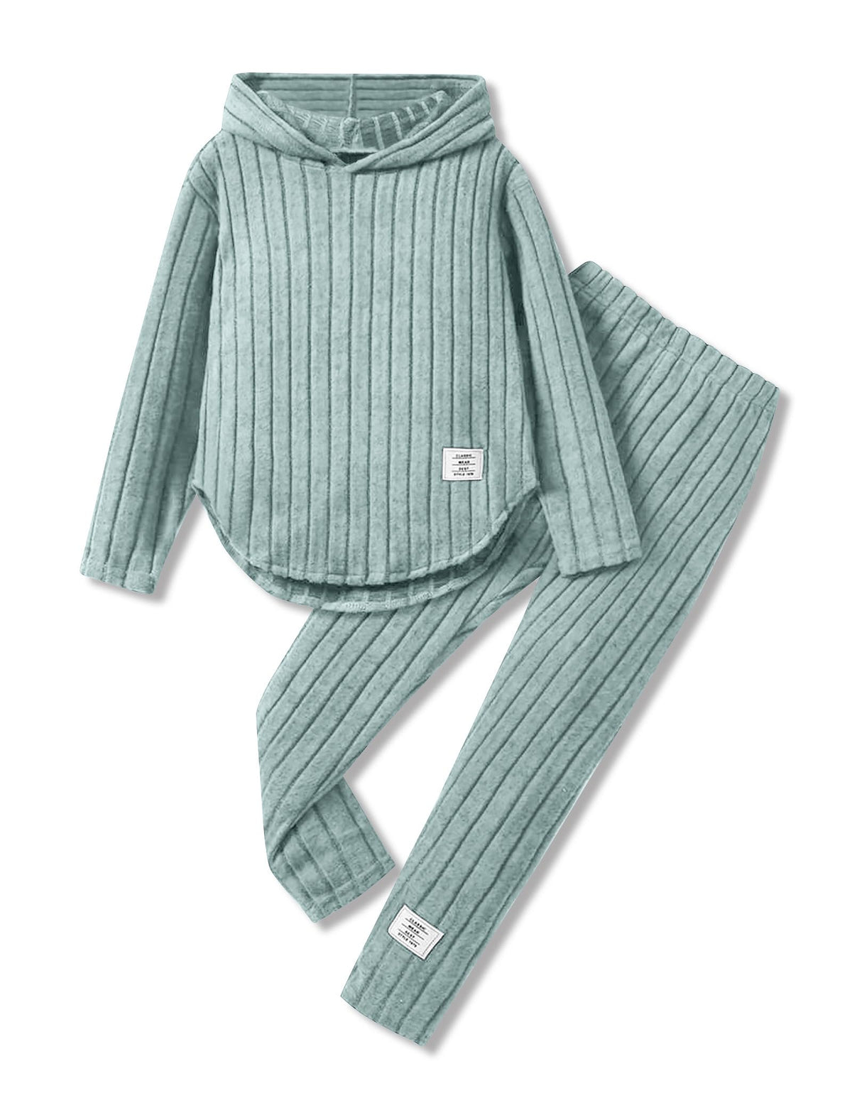 Toddler Girl Fall Clothes Set Warm Sweatshirt Pants Long Sleeve Sweatsuits Winter Hooded Pullover Outfits