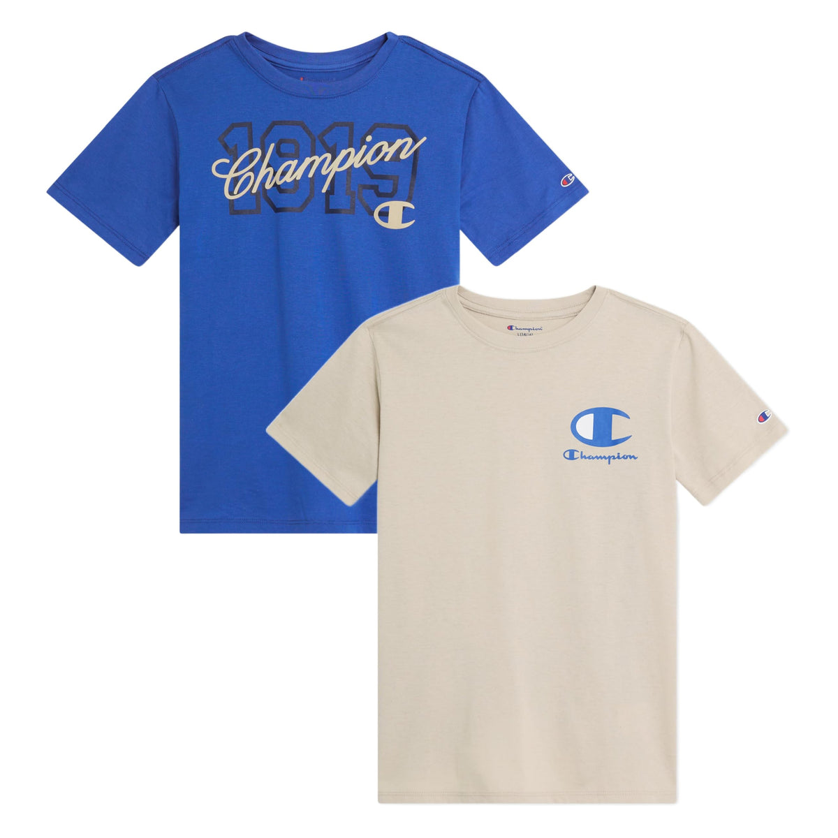 Champion Boys 2 Pack Short Sleeve Tee Shirt for Kids
