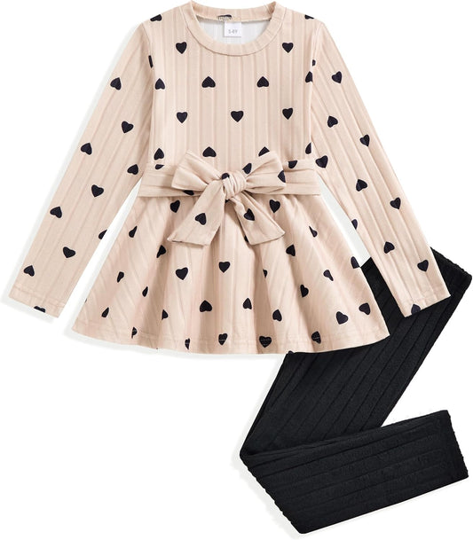Toddler Girl Clothes Color Block Fall 2 Piece Outfit for Girls