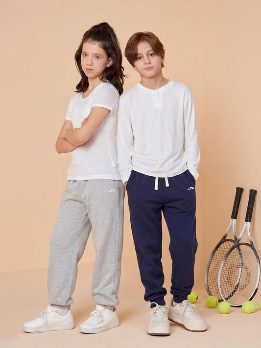 4 Pack Boys Sweatpants Kids Joggers Cotton Athletic Youth Pants for 5-16Y