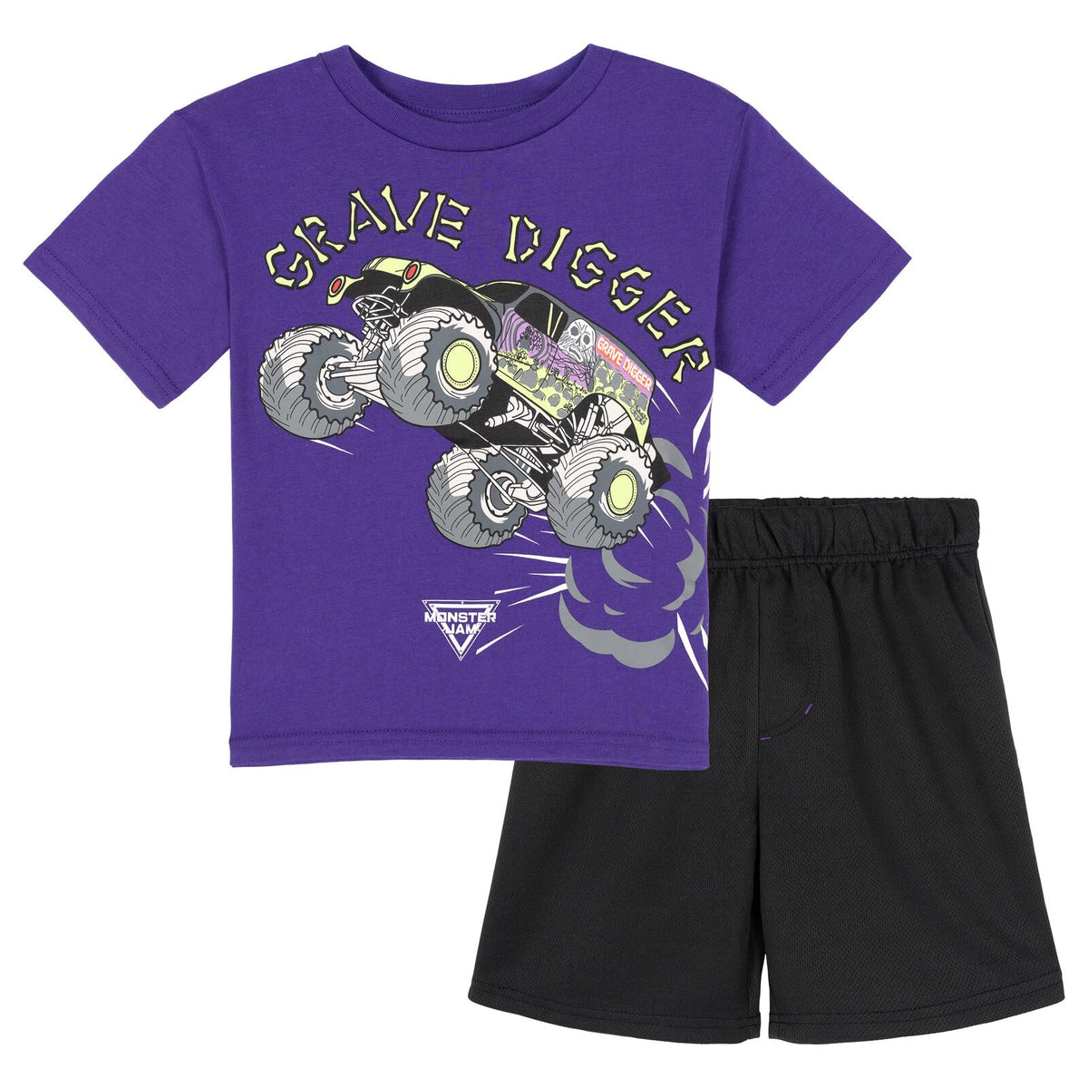 Monster Jam Boys' Athletic 2-Piece T-Shirt and Shorts Set Toddler to Big Kid