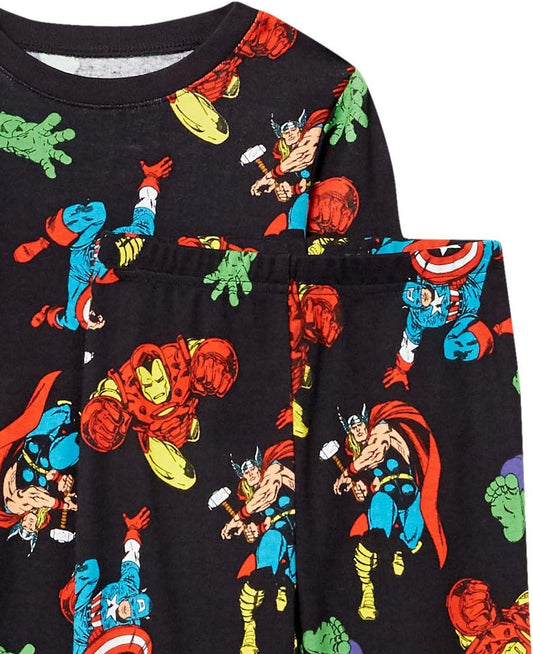 Amazon Essentials Disney | Marvel | Star Wars Boys and Toddlers' Snug-Fit Cotton Pajamas Sleepwear Sets for Toddler