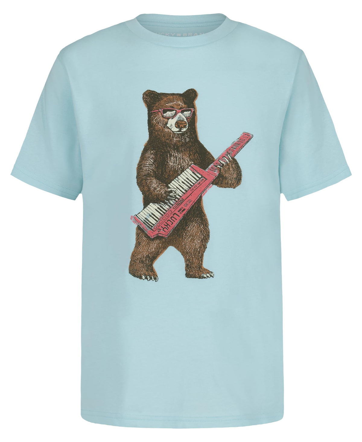 Lucky Brand Boys' Short Sleeve Graphic Crew Neck T-Shirt, Soft, Comfortable, Relaxed Fit