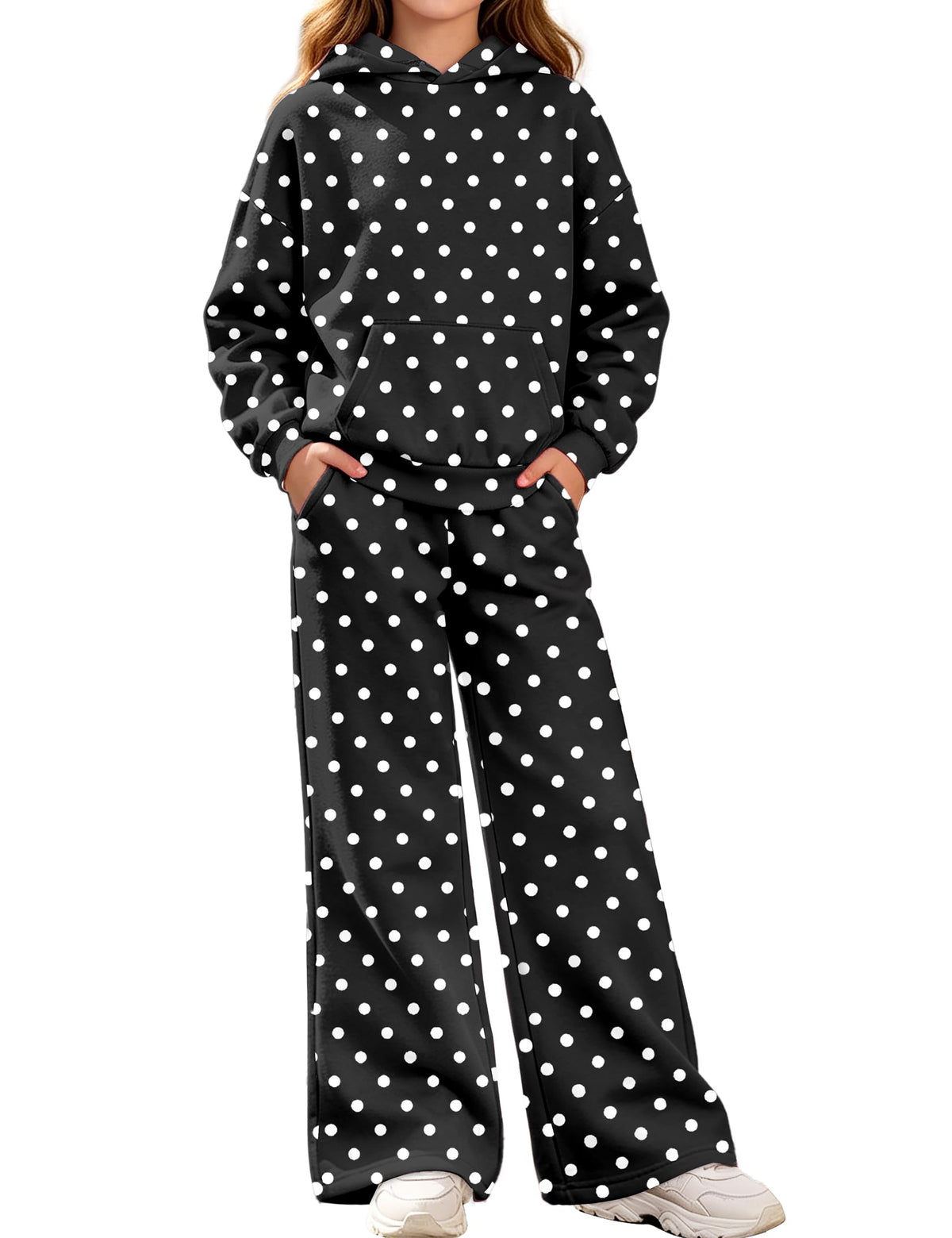 MIGU Girls Clothes 2-Piece Fall Winter Hoodie and Sweatpants Set 6-12 Years