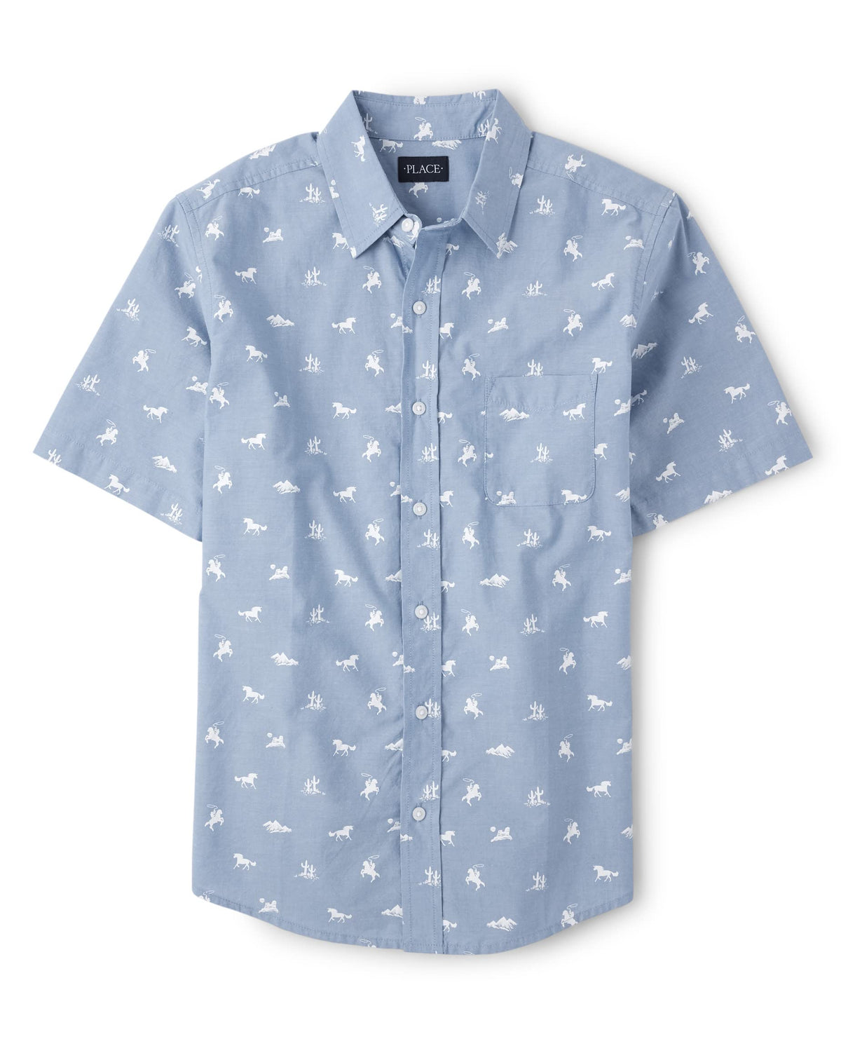 The Children's Place boys Short Sleeve Button Up Shirt