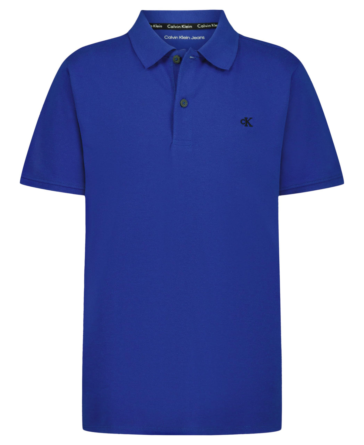 Calvin Klein Boys Short Sleeve Micro Pique Solid Polo, Button Closure, Soft & Comfortable
