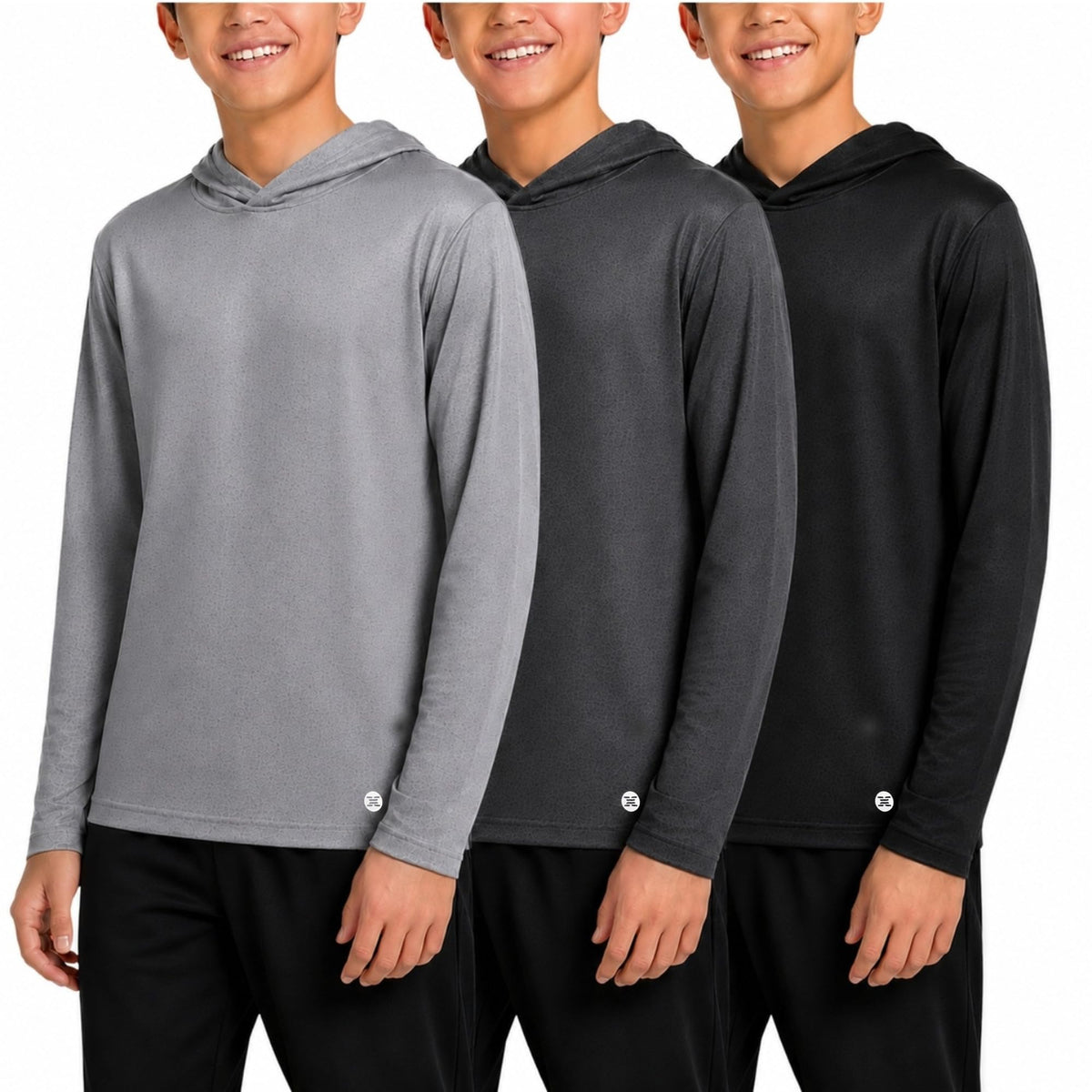 RBX Boys 3-Pack Lightweight Pullover Hoodies, Long Sleeve Sweatshirts, 4-20