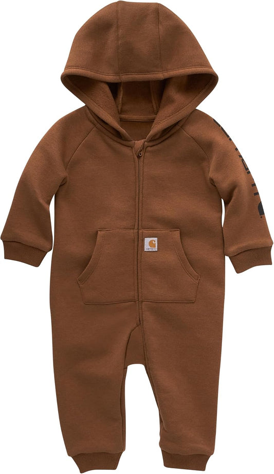 Carhartt Baby Boys' Long-Sleeve Hooded Zip-Up Footless One-Piece Coverall