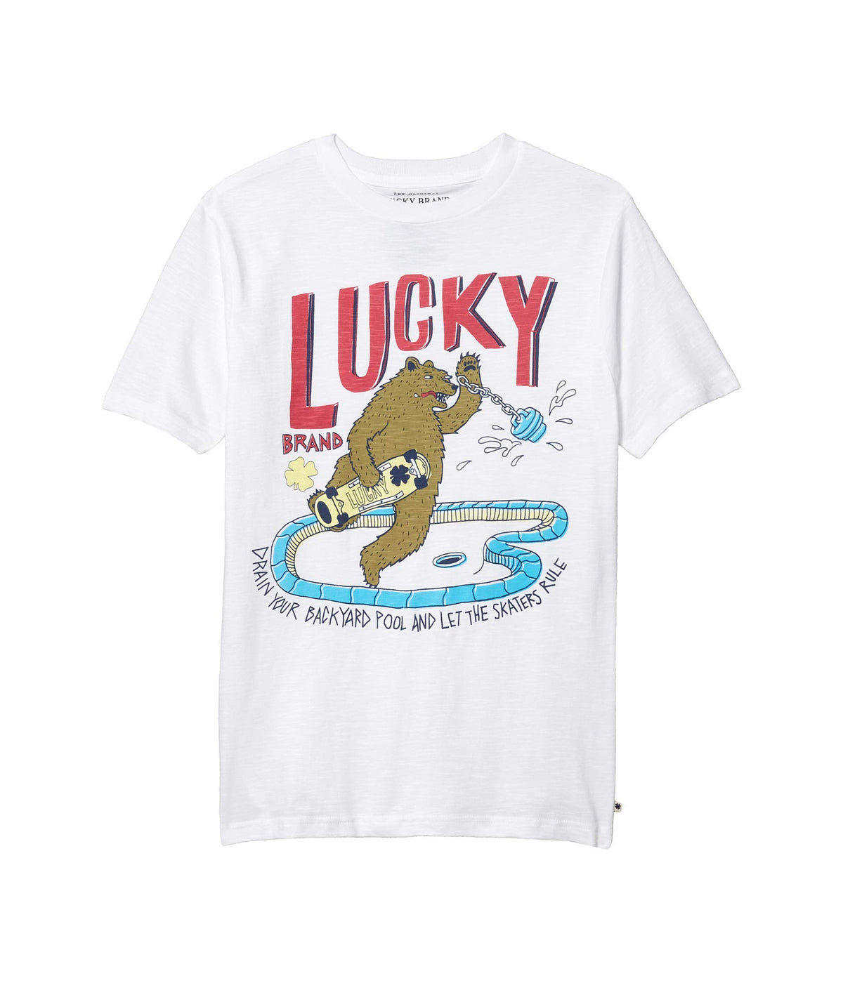 Lucky Brand Boys' Short Sleeve Graphic Crew Neck T-Shirt, Soft, Comfortable, Relaxed Fit