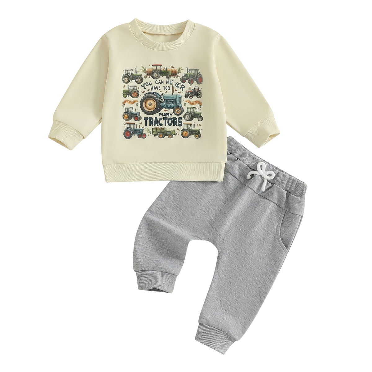 Toddler Boy Clothes Baby Kids Truck Fall Winter Outfit Sweatshirt Pants Set