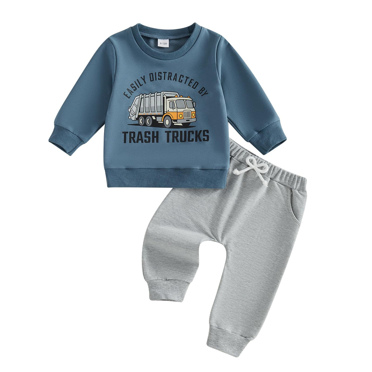 Toddler Boy Clothes Baby Kids Truck Fall Winter Outfit Sweatshirt Pants Set