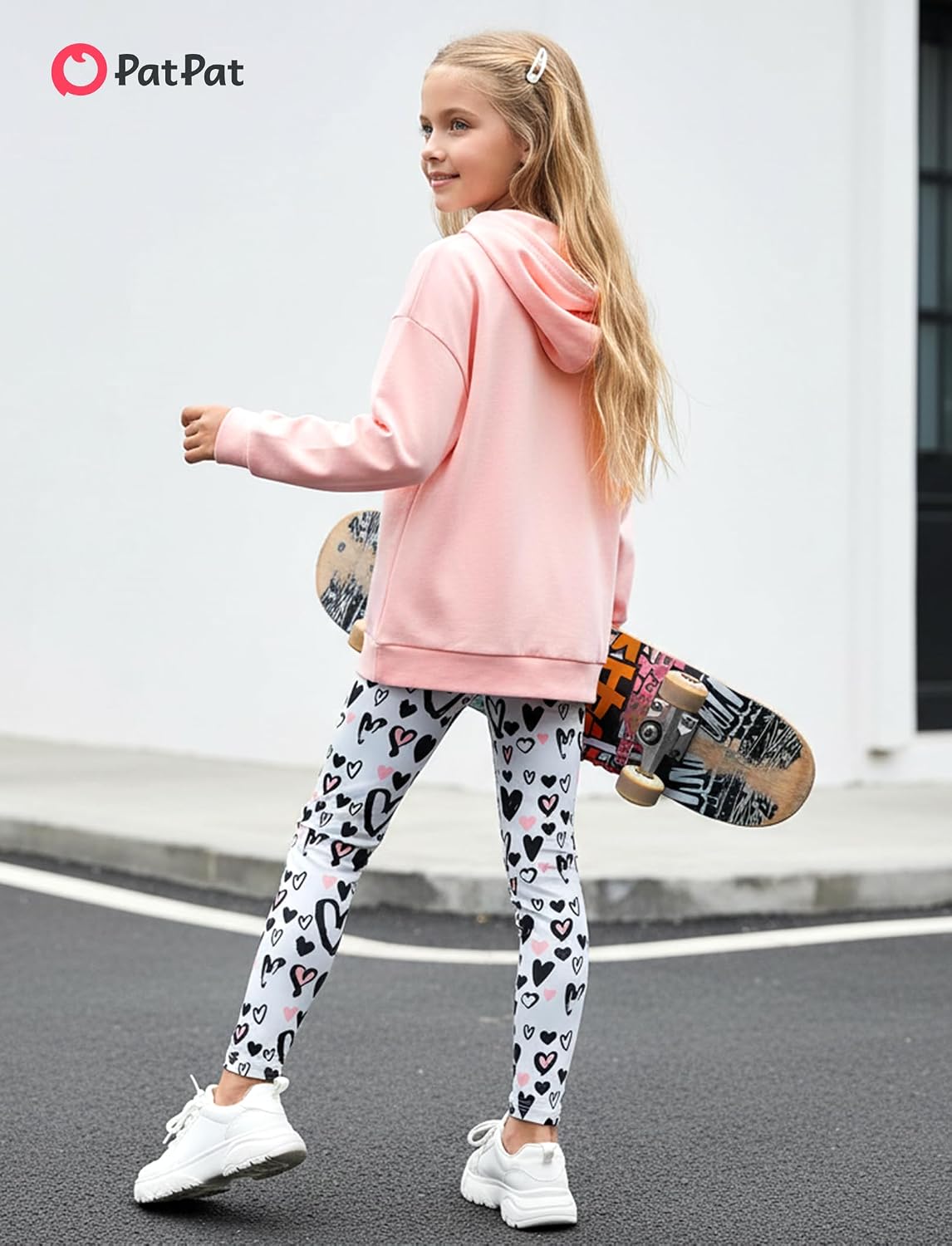 PATPAT Girls Hooded Sweatshirt Leggings Set 2 Piece Fall Outfit 4-12Y