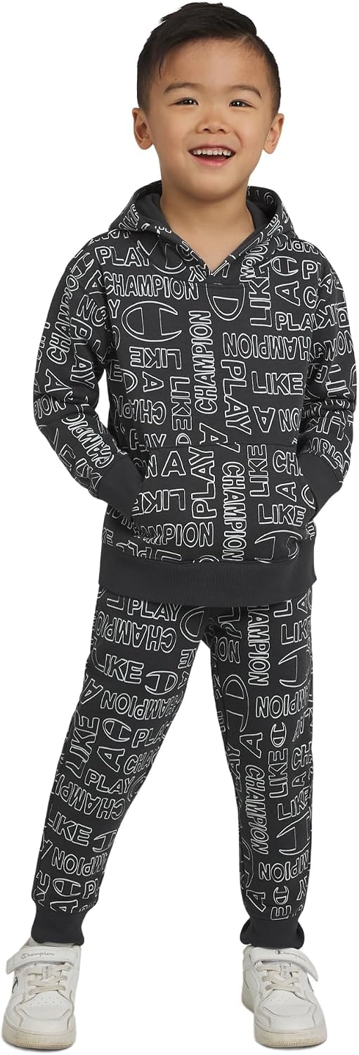 Champion Boys Jogger Set Fleece Hoodie and Sweatpants Tracksuit