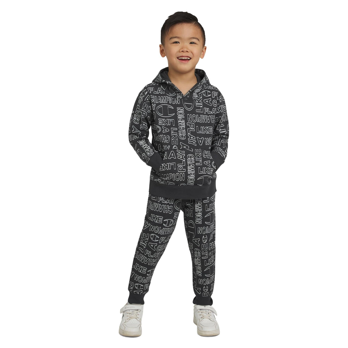 Champion Boys Jogger Set Fleece Hoodie and Sweatpants Tracksuit