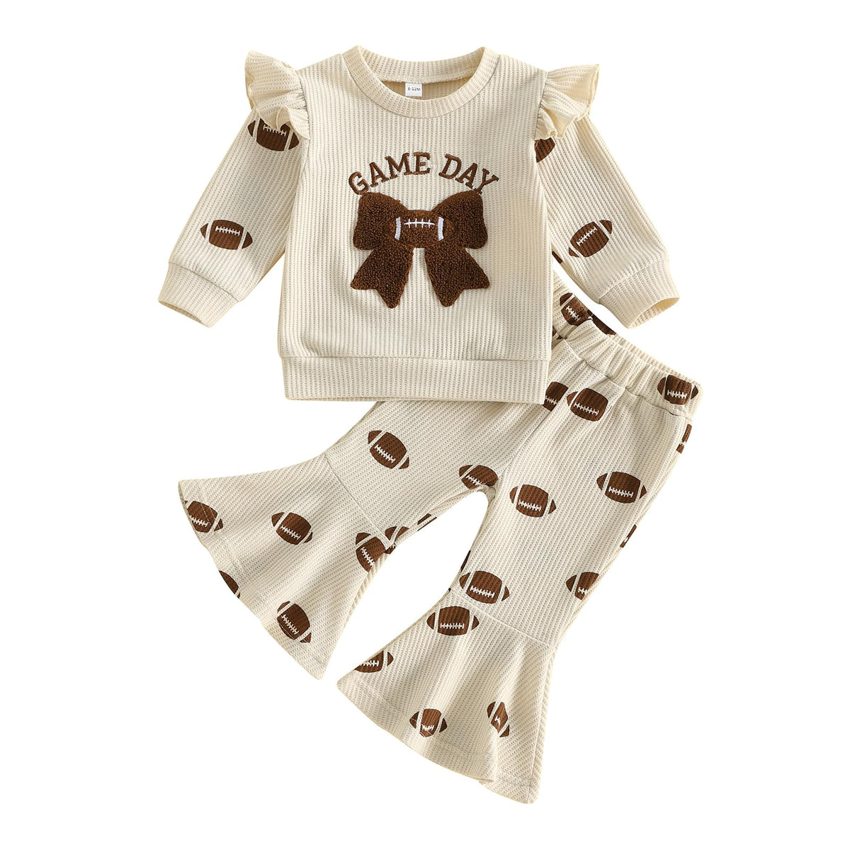 PUHHAPIEY Toddler Girl Clothes Floral Sweatshirt Flare Pants Set