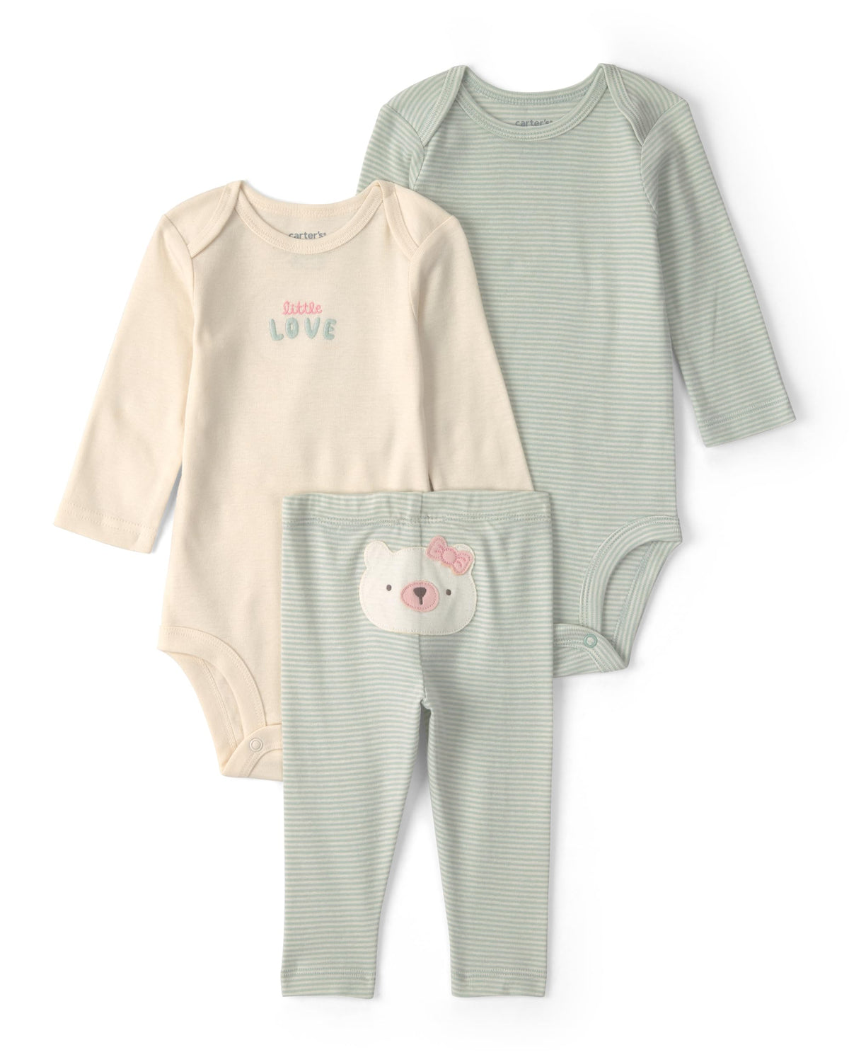 Carter's Baby Girls' 3-piece Bodysuit Pant Sets