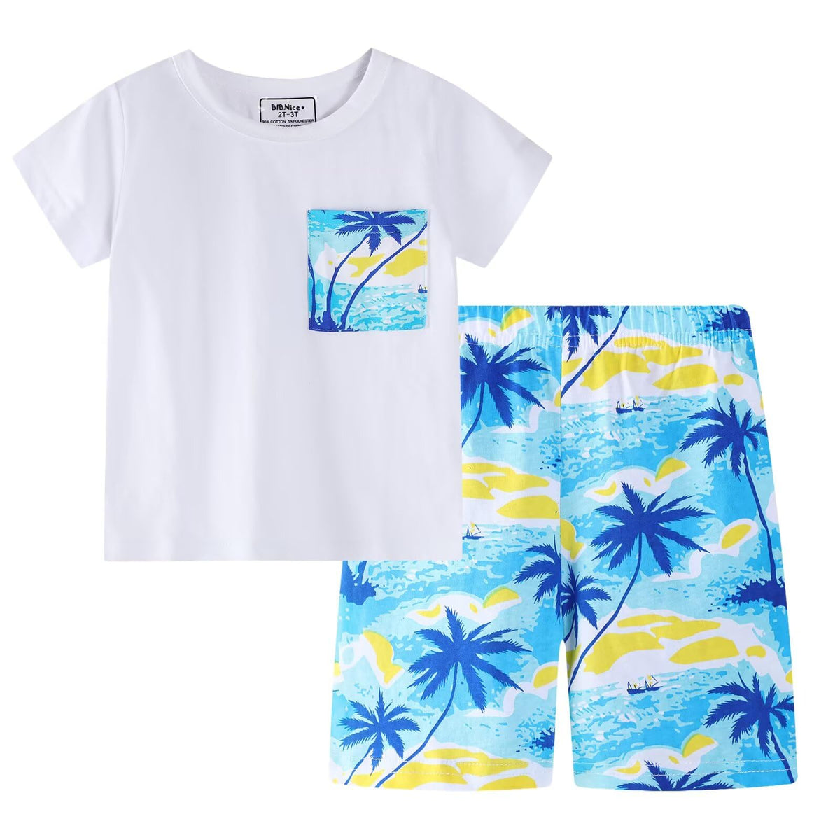 Toddler Boy Clothes Kids Summer Cotton Outfits Short Set Size 2-7Y