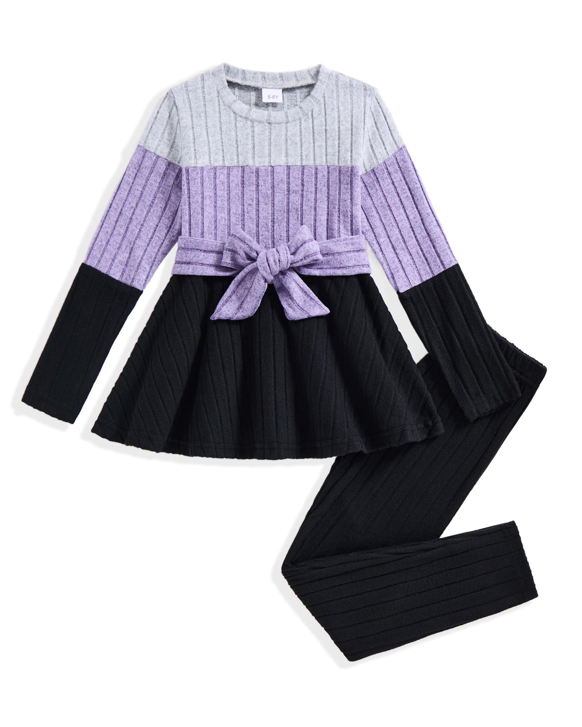 Toddler Girl Clothes Color Block Fall 2 Piece Outfit for Girls