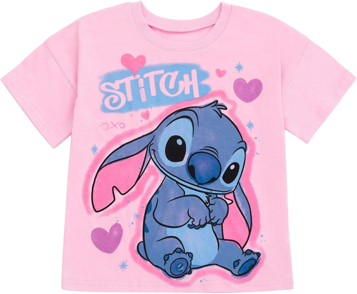 Disney T-Shirt and French Terry Shorts Outfit Set Infant to Big Kid Sizes (12 Months - 14-16)
