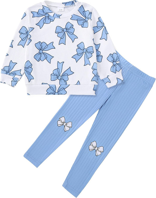 SODLON Girls Clothes Little Girl Fall Winter Leggings Pants Outfits 2-7Y
